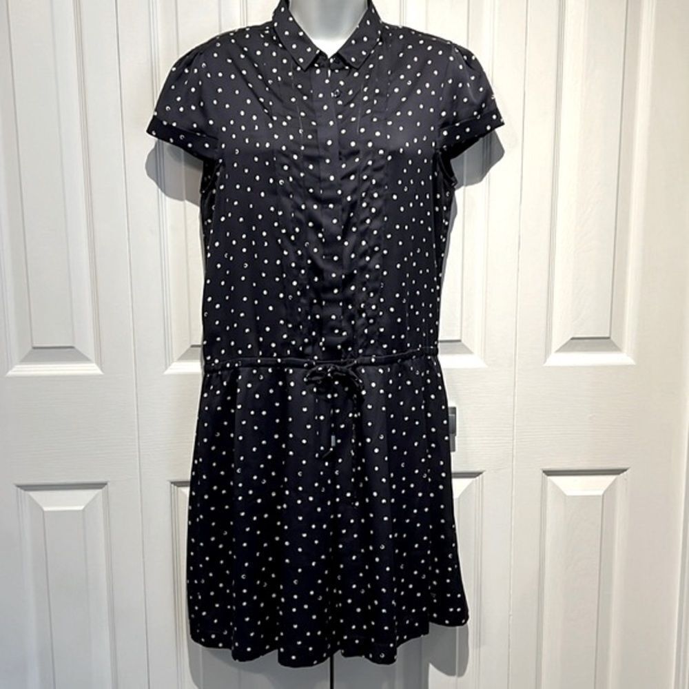 Tommy Hilfiger Navy/White Cap‎ Sleeve Knee Length Dress Size 8